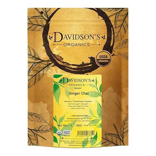 Davidson's Organics, Ginger Chai, Loose Leaf Tea, 16-Ounce Bag