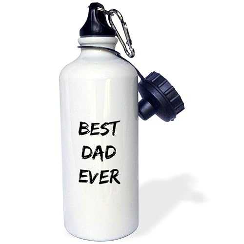 3dRose Best dad Ever-Sports Water Bottle, 21oz , Multicolored