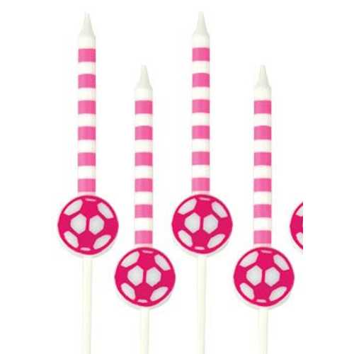 A1BakerySupplies ååץȥåѡ (ԥ󥯥åܡ륭ɥ) A1 Bakery Supplies A1BakerySupplies Soccer Cake Cup Cake Toppers (Pink Soccer Ball Candles)