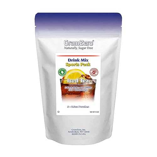 GramZero Iced Tea Sugar Free Drink Mix Sports Pack, Great For Nutritio...