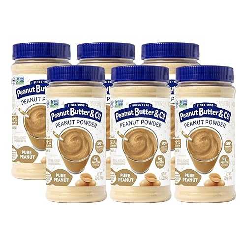 Peanut Butter & Co. Pure Peanut Powder, Non-GMO Project Verified, Gluten Free, Vegan, 6.5 Ounce Jars, Pack of 6 Peanut Butter & Co. Pure Peanut Powder, Non-GMO Project Verified, Gluten Free, Vegan, 6.5 Ounce Jars, Pack of 6