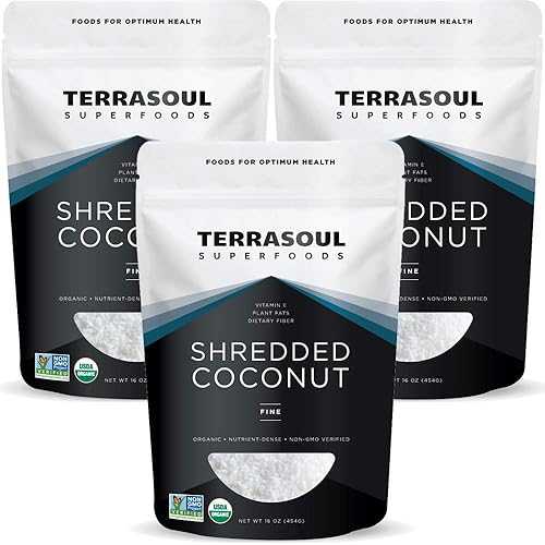 楽天GlomarketTerrasoul Superfoods オーガニック ココナッツ フレーク、3 ポンド （3 パック） - 細かく刻んだ マカロンカット Terrasoul Superfoods Organic Coconut Flakes, 3 Lbs （3 Pack） - Finely Shredded Macaroon Cut