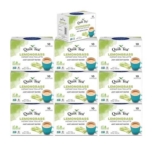 Quik Tea QuikTea Chai Tea Latte, Lemongrass, 100 Count