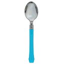 Amscan Classic Choice Premium Cutlery Disposable-Spoons, One Size, Caribbean Blue(3)