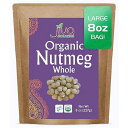 Jiva Organics Organic Nutmeg Whole 8 ounce Bag - 100% Natural & Non-GMO Spice