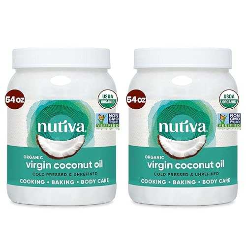 Nutiva Organic Coconut Oil 54 fl oz, Cold-Pressed, Unrefined Cooking O...