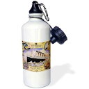 3dRose Vintage White Star Line Titanic Vinolia Otto Toilet Soap Advertising Poster Sports Water Bottle, 21 oz, White