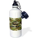 3dRose is Weakness Leaving The Body, Camouflage Background Sports Water Bottle, ...