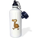 3dRose Funny Dodo Bird Cartoon Sports Water Bottle, 21 oz, Multicolor