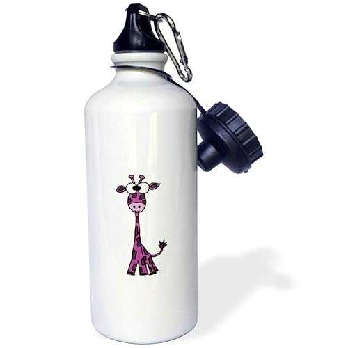 3dRose Cute and Funny Purple Giraffe Sports Water Bottle, 21 oz, Multicolored 3dRose Cute and Funny Purple Giraffe Sports Water Bottle, 21 oz, Multicolored