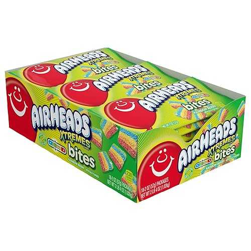 Airheads Candy, Xtremes Bites Sweet and Sour, Rainbow Berry, Party, Co...