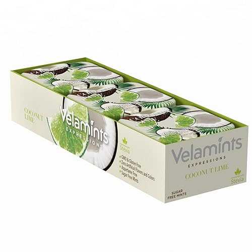 Velamints Sugar Free Mints - Breath Mints Tin Expressions Coconut Lime...