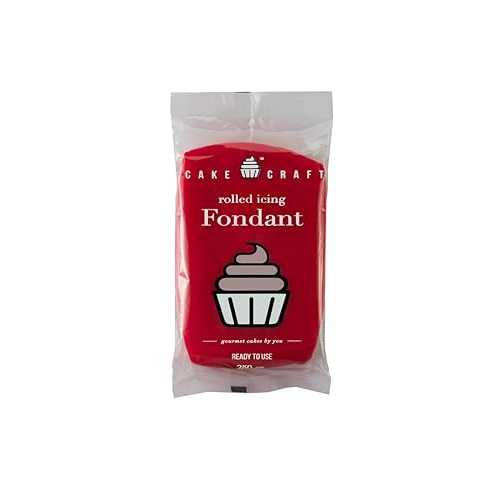 Cake Craft Rolled Fondant - Ruby Red / Vanilla, 250gr