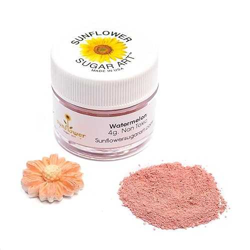 Sunflower Sugar Art Watermelon Petal Dust Pastel Pink Matte Powder Premium Decoration Dust for Cake Accessories Sugar Fondant Powder DIY Crafting Non-Toxic Pigmento Rosa 4 Grams