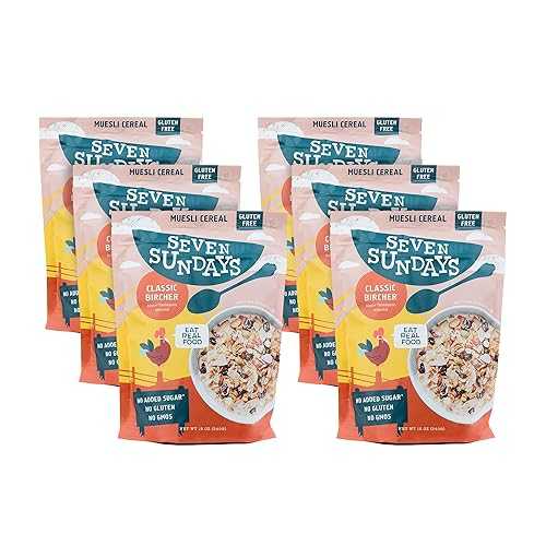 Seven Sundays Classic Bircher Apple Cinnamon Almond Muesli Cereal - 6 ...