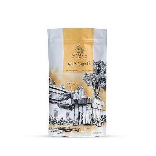 Ghograjan Tea Estate Loose Leaf Assam Black Tea with Golden Tips (200+...