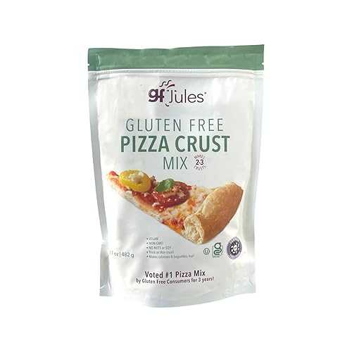 gfJules Certified Gluten Free Pizza Crust Mix No Grit, Non-GMO, Vegan, Kosher & Top 9 Allergen Free Dough Mix Makes two-three 12 in. Crusts 17oz Resealable Pouch
