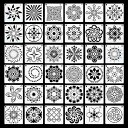 TTSAM 36 Pack Mandala Stencils (3.6x3.6 Inch) Mandala Dotting ting Template Sten...