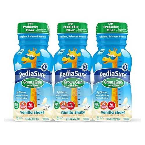 PediaSure, Grow & Gain Fiber Shake, Vanilla, 48 oz (pack of 6)