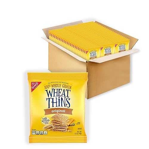 Nabisco Wheat Thins Original Snacks, Whole Grain Wheat Crackers, 72 Sn...