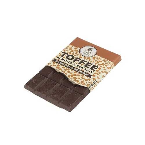 Taza Chocolate Organic Amaze Bar 60% Stone Ground, Toffee Almond Sea S...