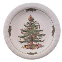 Spode ペーパー クリスマス ツリー ランチョン/デザート プレート 16 個 Spode Paper Christmas Tree Luncheon/dessert Plates 16 Cnt