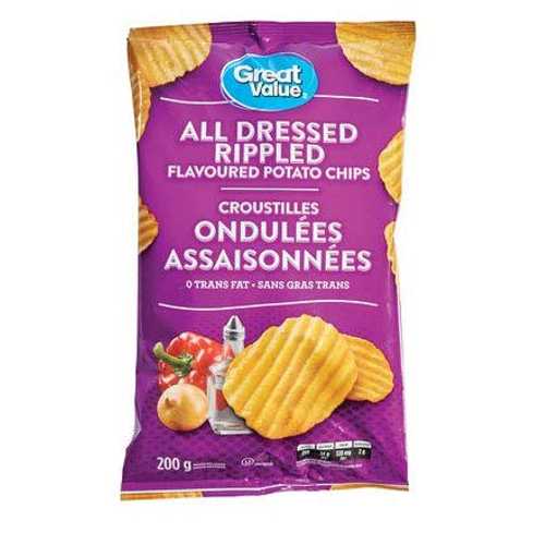 Great Value All Dressed Potato Chips, 200g/7.1 oz., Bag {Imported From...