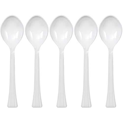 Lillian Tablesettings 48 カウント プレミアム プラスチック スープスプーン、パール Lillian Tablesettings 48 Count Premium Plastic Soupspoon, Pearl(3)