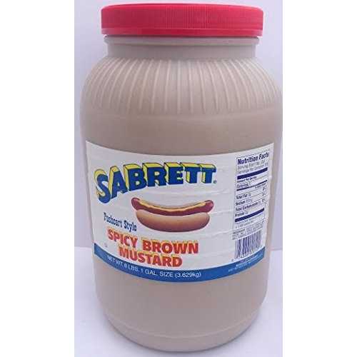 サブレット スパイシー ブラウン マスタード 1 ガロン ジャグ入り Sabrett Spicy Brown Mustard in 1 Gallon Jugのサムネイル