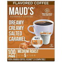 Maud's Salted Caramel Flavored Coffee Pods, 100 ct, Medium Roast Flavored Coffee...