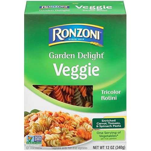 ロンゾーニ ガーデン ディライト ロティーニ、12 オンス (12 個パック) Ronzoni Garden Delight Rotini, 12 oz (Pack of 12)