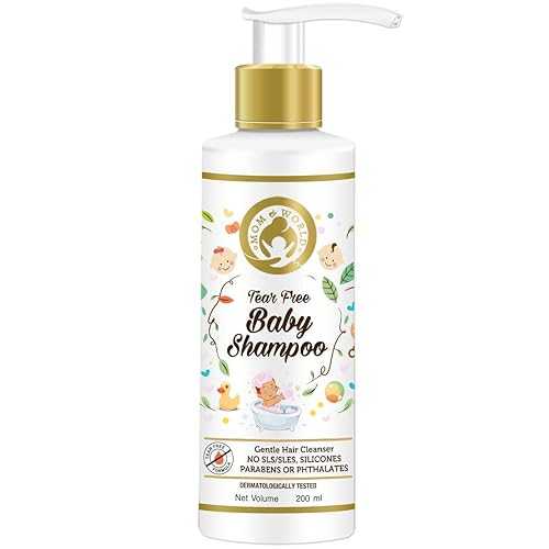 Mom & World Tear Free Baby Shampoo with Organic Moroccan Argan Oil and Oats Extract, 200 ml