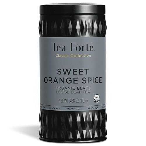 Tea Forte Black Tea, Loose Tea Canister Makes 35-50 Cups, Sweet Orange...