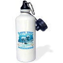 3dRose ウォーターボトル、21オンス、ホワイト 3dRose Water Bottle, 21oz, White