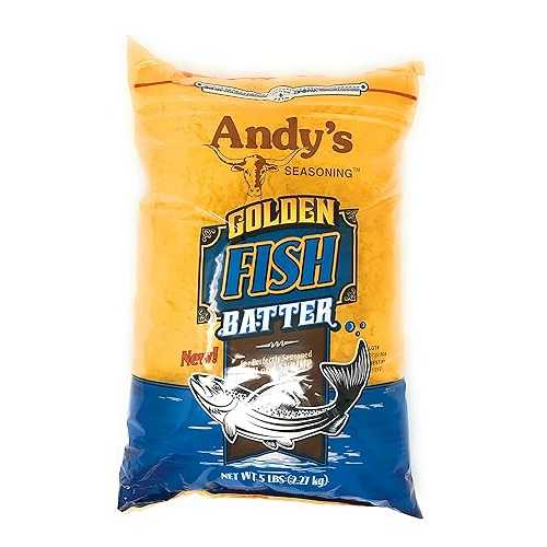 アンディのシーズニング ゴールデンフィッシュバッター 5ポンド/2.27kg Andy’s Seasoning Andy s Seasoning Golden Fish Batter 5 Lb/2.27 Kg