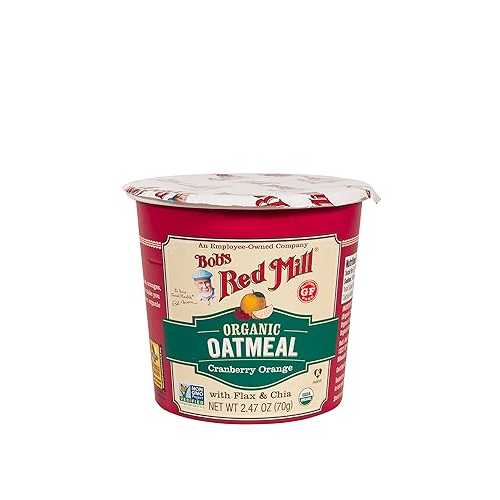 Bob's Red Mill Organic Oat Cup, Cranberry Orange, 1 cup (Pack of 1)- Non GMO, Whole Grain, Kosher