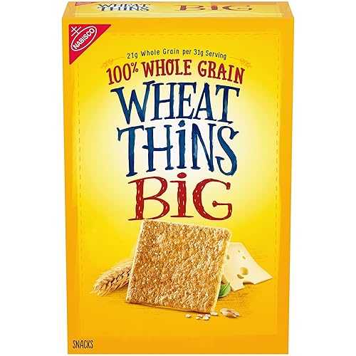 Wheat Thins BIG Snacks, Whole Grain Wheat Crackers, Snack Crackers, 8 ...