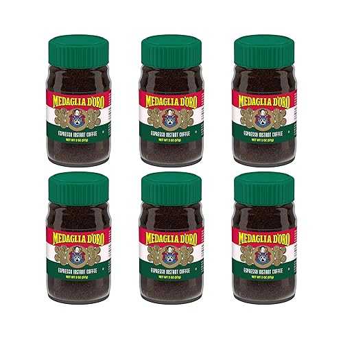 Medaglia D'Oro Instant Espresso, Dark Roast Coffee, 2 oz (Pack of 6 Ja...