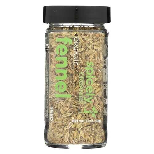 Spicely Organics Spicely Organic Fennel Seeds Whole - Glass Jar - Gluten Free - Non GMO - Vegan - Kosher