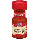 マコーミック グラウンドカイエンレッドペッパー、1.75オンス McCormick Ground Cayenne Red Pepper, 1.75 oz