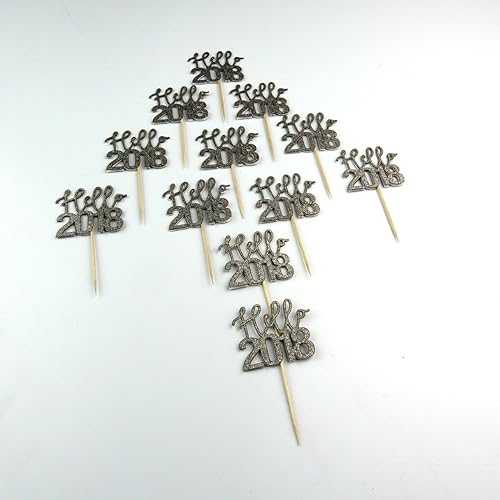 New Yers カップケーキ トッパー カードストック カラー シルバー 12 個パック デコレーション ケーキ 新年 picwrap New Yers Cupcake Topper cardstock Color Silver 12 pc Pack Decoration Cake New Years