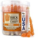 Boone's Mill Rock Crystal Candy Sticks Orange 36 Sticks