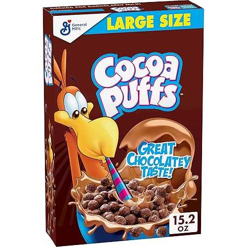 Cocoa Puffs, Chocolate Breakfast Cereal, Whole Grains, 15.2 oz (Pack o...