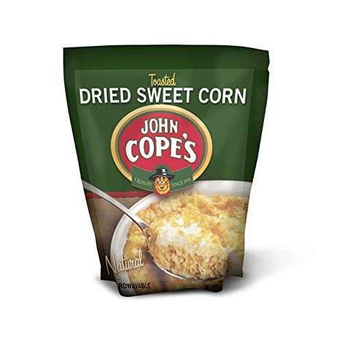 John Cope's Corn John Cope's Toasted, Dried Sweet Corn With Recipes For Gourmet Baked Corn Dishes, 3.75 Oz. (Pack of 4)