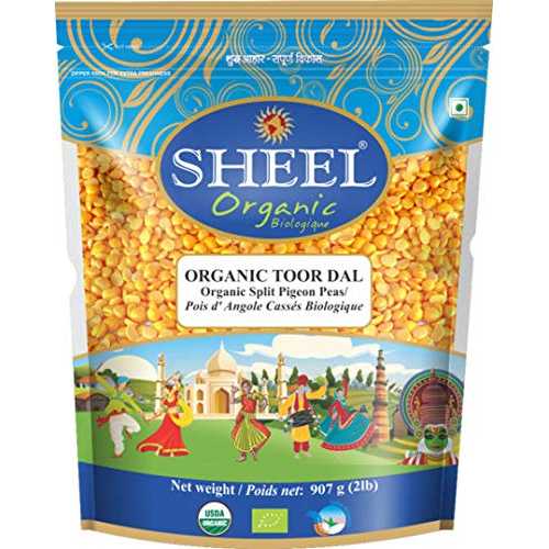 シェル オーガニック トゥール ダル / スプリット ピジョン ピー 2 ポンド Sheel Organic Toor Dal / Split Pigeon Pea 2 lbs