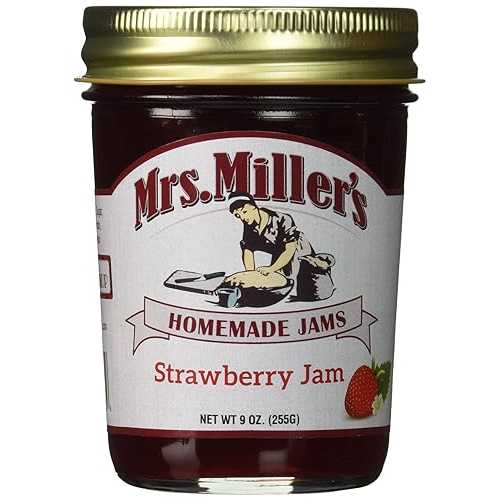 ミセス・ミラーズ自家製ジャム、ストロベリー、8オンス Mrs. Miller's Homemade Jam, Strawberry, 8 Ounce