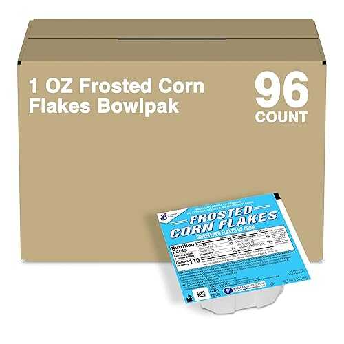 General Mills Frosted Corn Flakes Cereal Single Serve Bowl, 1 Oz (Pack of 96)