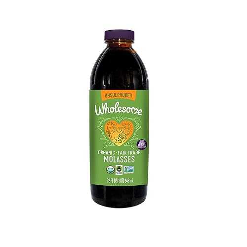 Wholesome Sweeteners 32-Ounces Organic Molasses, Fair Trade, Non GMO, ...