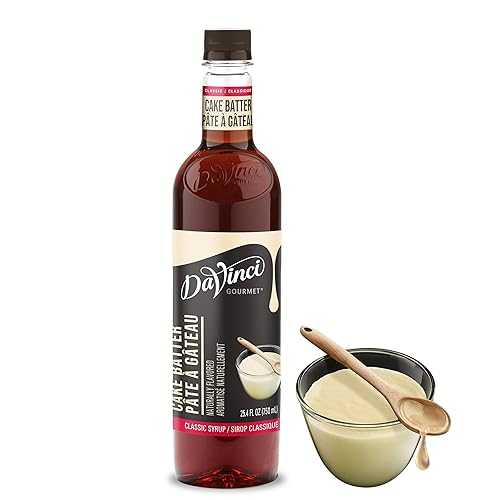 DaVinci Gourmet Classic Cake Batter Syrup, 25.4 Fluid Ounces (Pack of ...