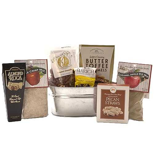 Gift Basket Village: Fall Is In The Air Medium - Nuts, Roca, Caramels, Chocolate & Dip Mixes